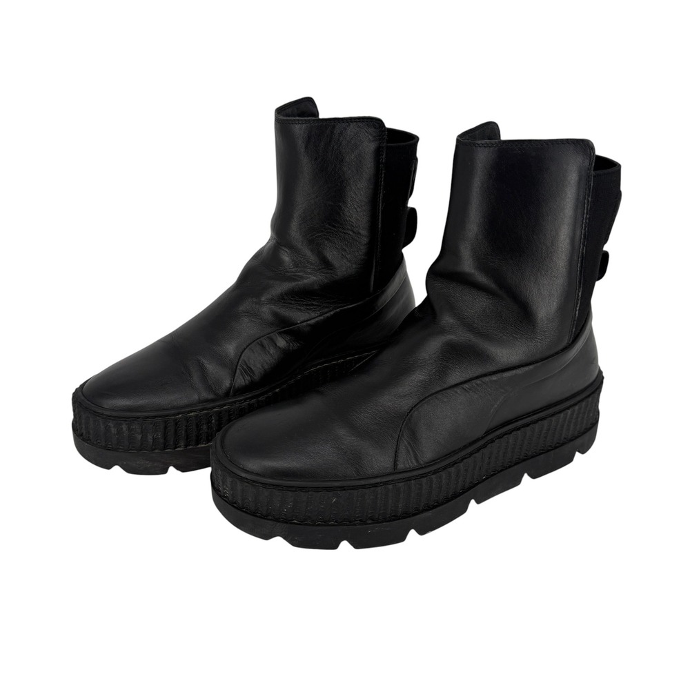 Puma x Fenty Rihanna Leather Chelsea Sneaker Boot Platform Creeper Women 10
